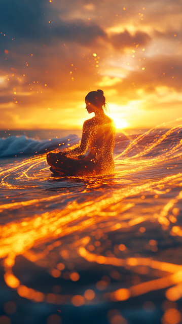 Free ai generated woman meditation illustration
