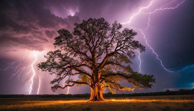 Árbol, Trueno, Tormenta, Relámpago