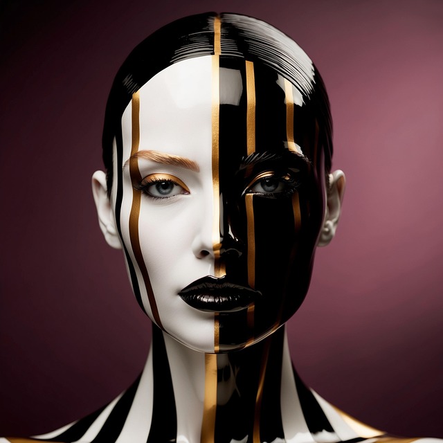 Free ai generated woman face paint illustration