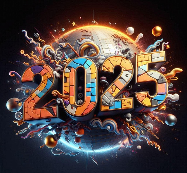 Free new year 2025 design illustration