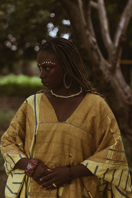 Free Traditional African Elegance Gold Robe photo and picture