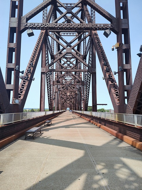 Free Rustic Iron Bridge Pedestrian Bridge photo and picture