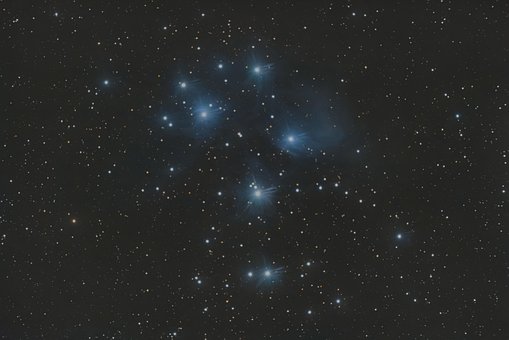 Free Dazzling Night Sky Star Clusters photo and picture