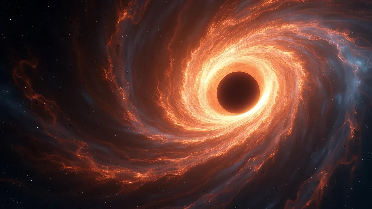 Download free HD stock image of Ai Generated Black Hole Free ai generated black hole space illustration