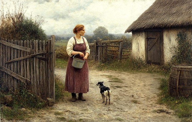 Ai Generiert, Frau, Hund, Hütte