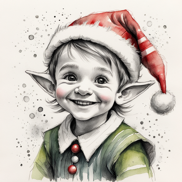 Ai Gegenereerd, Elf, Schattig, Kerstmis