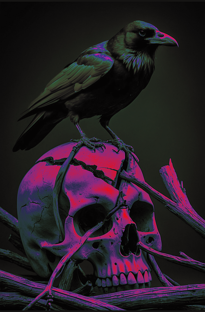 Free Ai Generated Crow illustration and picture