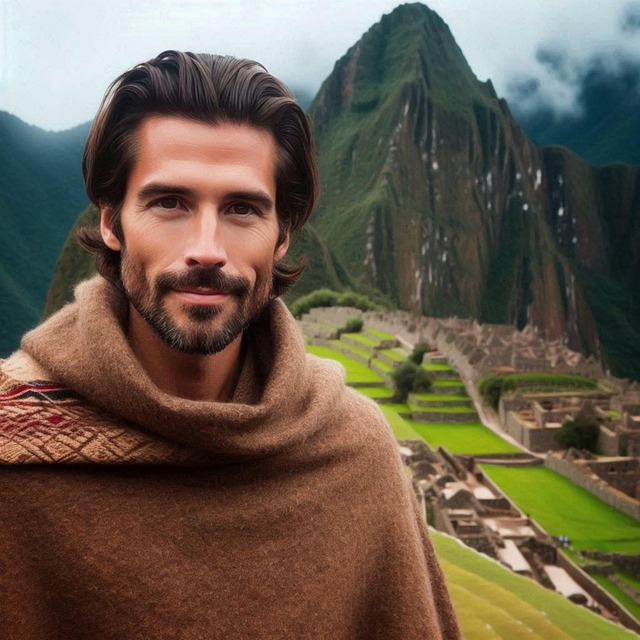 Free ai generated machu picchu nature illustration