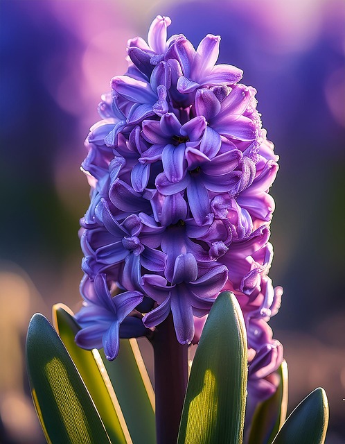 Free ai generated hyacinth purple illustration
