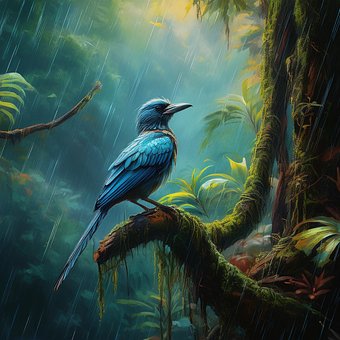 Ai Genereret, Fugl, Regner, Natur, Dyr