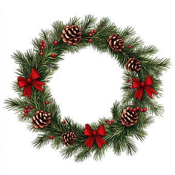 Free Wreath Christmas Decoration illustration and picture