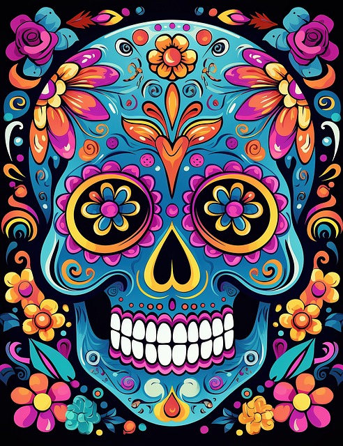 Free Skull Sugar Skull illustration and picture