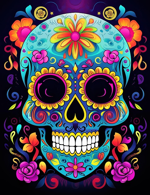 Free Skull Sugar Skull illustration and picture