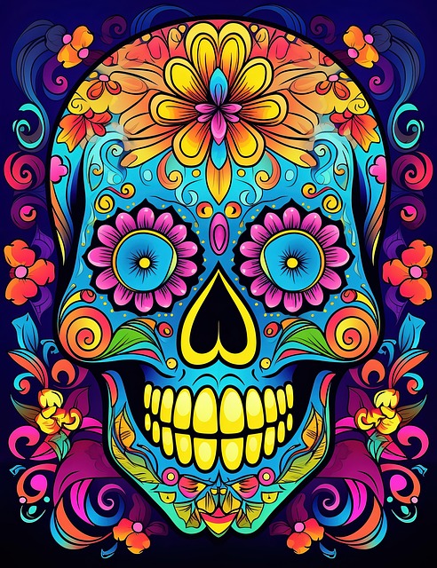 Free Skull Sugar Skull illustration and picture