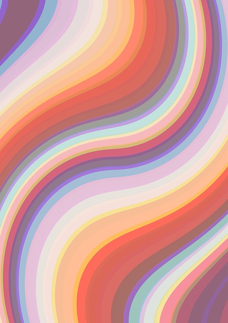 Free waves flow fluid illustration