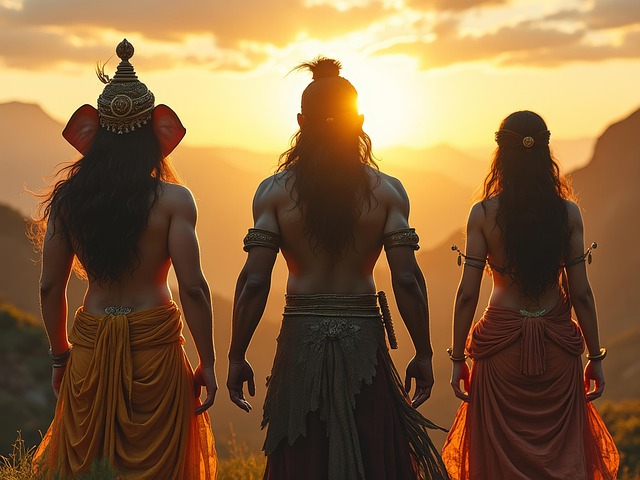 Free ai generated shiva parvati illustration