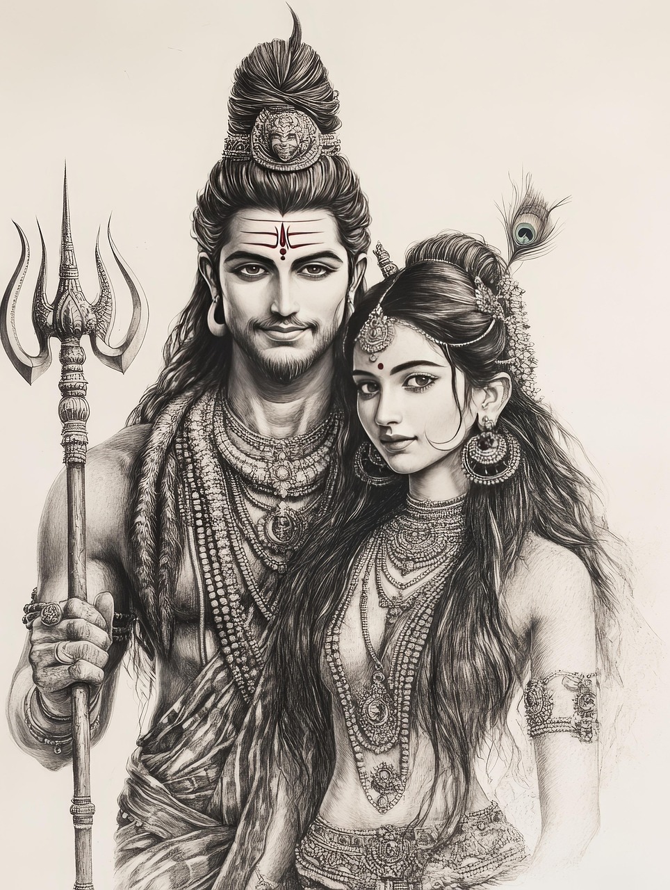 Download Ai Generated, Shiva, Parvati. Royalty-Free Stock Illustration ...