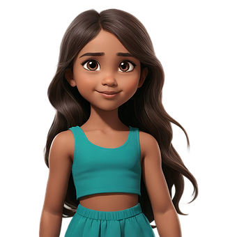 Free Cartoon Girl illustration and picture