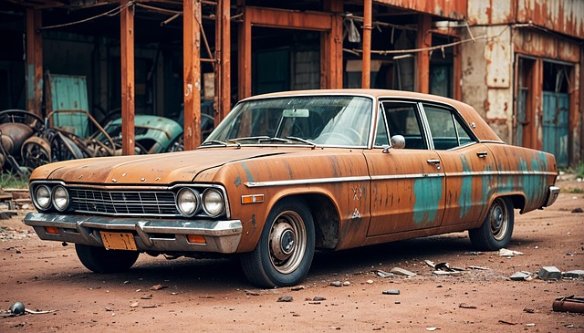 Free ai generated car rust illustration