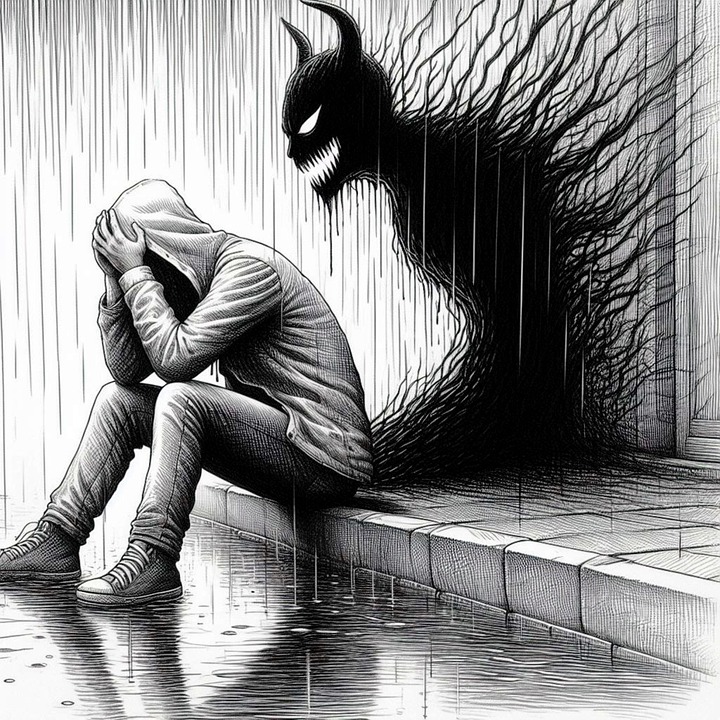 Download Ai Generated, Demon, Loneliness. Royalty-Free Stock ...