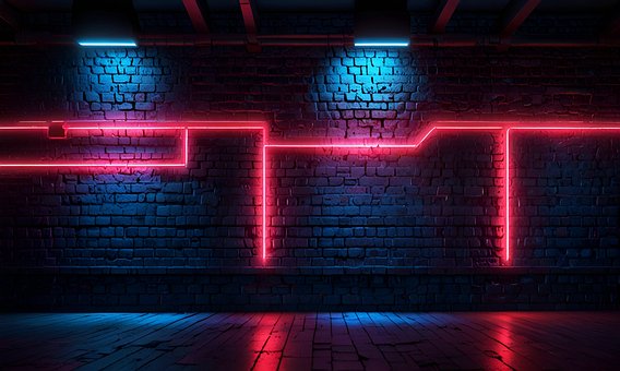 Farver, Grunge, Neon, Tegn, Nat