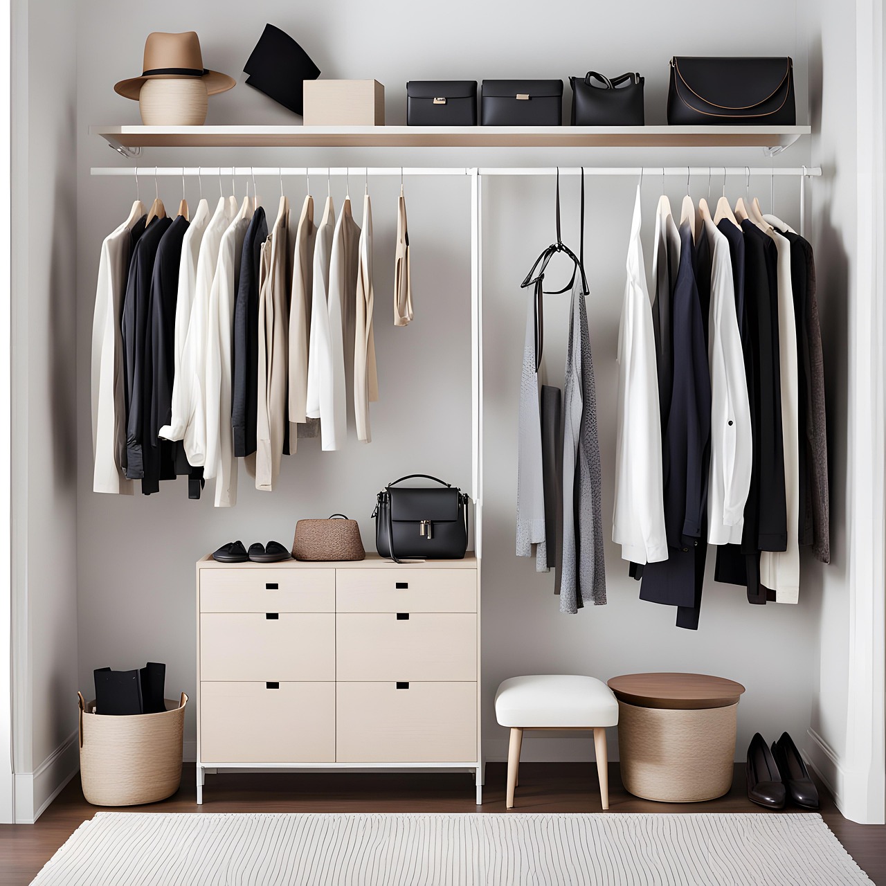 Compact wardrobe designs for small bedrooms