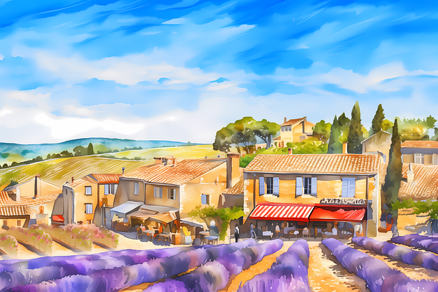 Free ai generated lavender flowers illustration