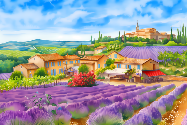 Ai Generiert, Lavendel, Feld, Natur