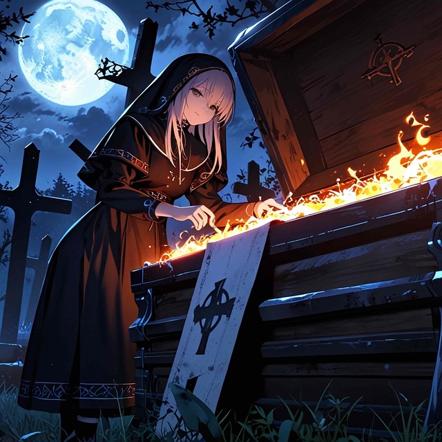 Free ai generated coffin saint illustration