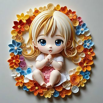 Free Flower Papercraft illustration and picture
