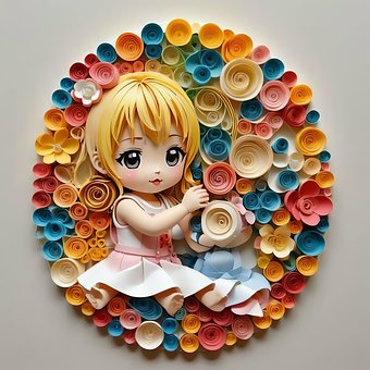 Free Flower Papercraft illustration and picture