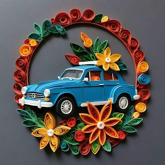 Free Flower Papercraft illustration and picture