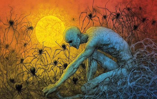 Free ai generated spiders humanoid illustration