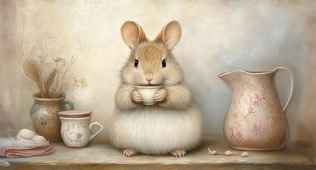 Ai Generiert, Maus, Teetasse, Keramik