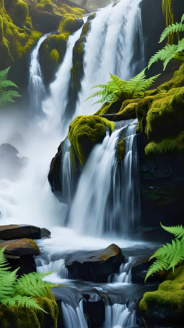Waterval, Horizontaal, Jungle, Weelderig