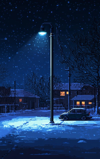 Free ai generated night winter illustration