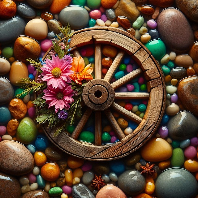 Free ai generated wagon wheel wheel illustration