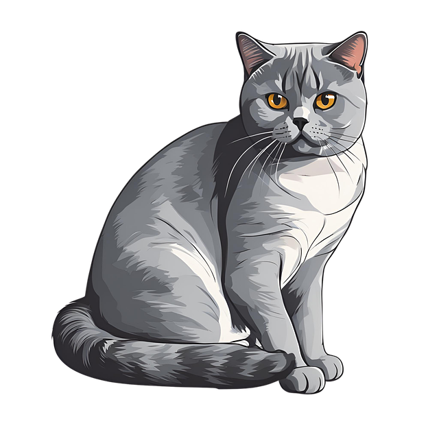 Free ai generated british shorthair cat illustration