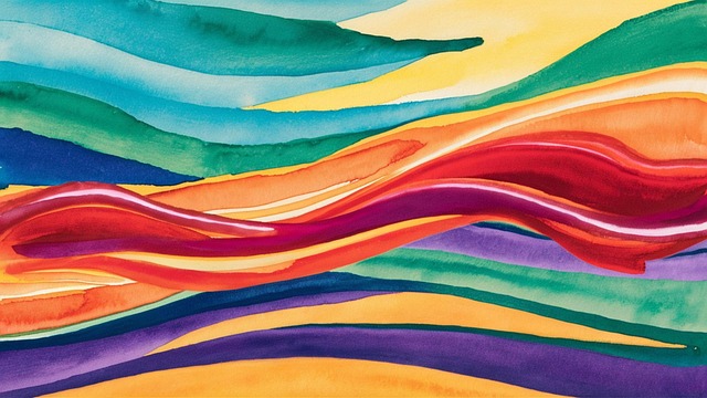 Free ai generated abstract painting vibrant colors illustration