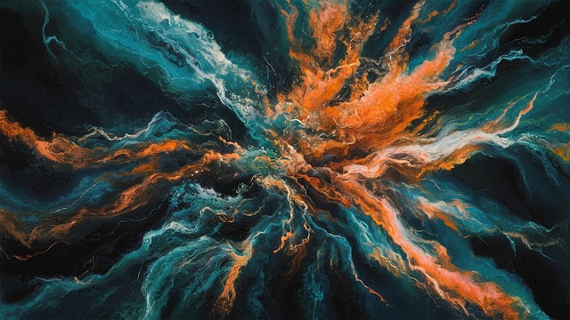 Free ai generated abstract painting vibrant colors illustration