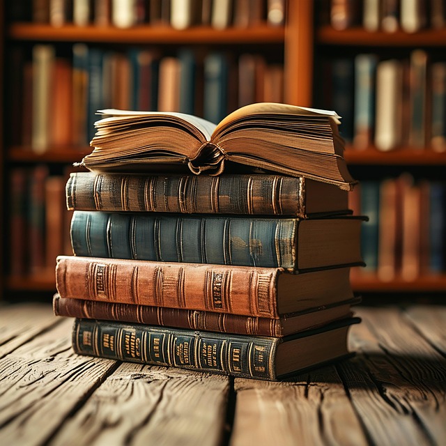 Free ai generated books library illustration