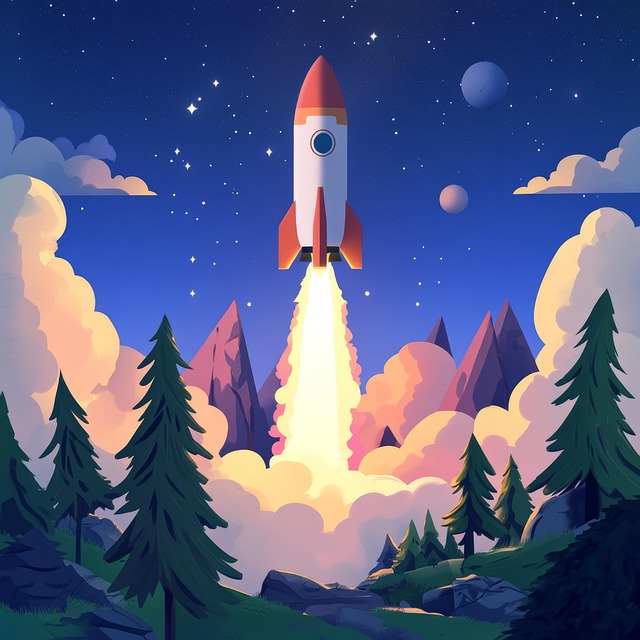 Free ai generated rocket space illustration
