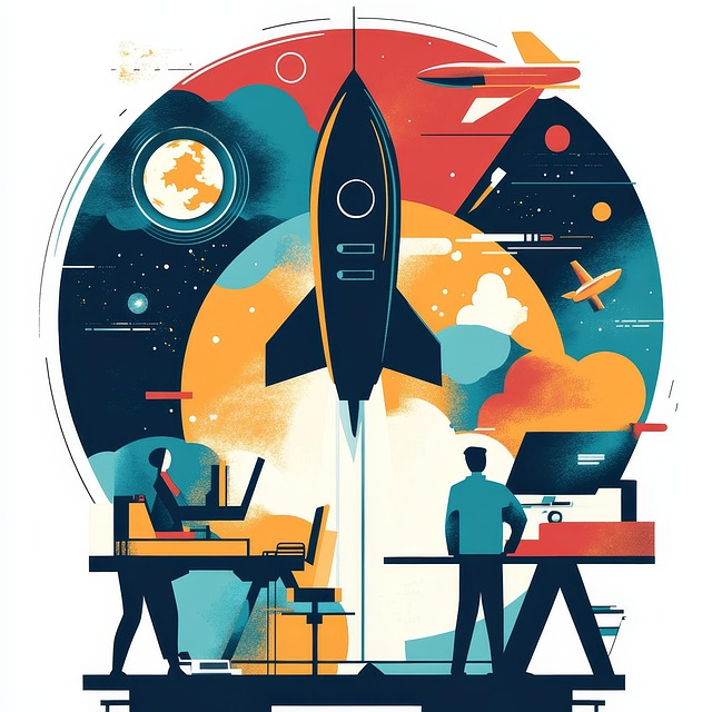 Free ai generated rocket space illustration