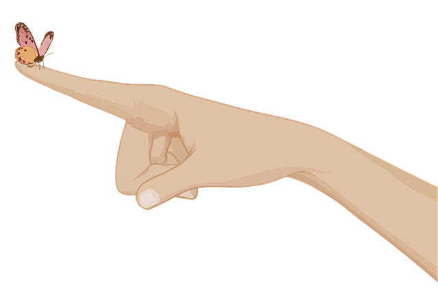 Free ai generated finger butterfly illustration