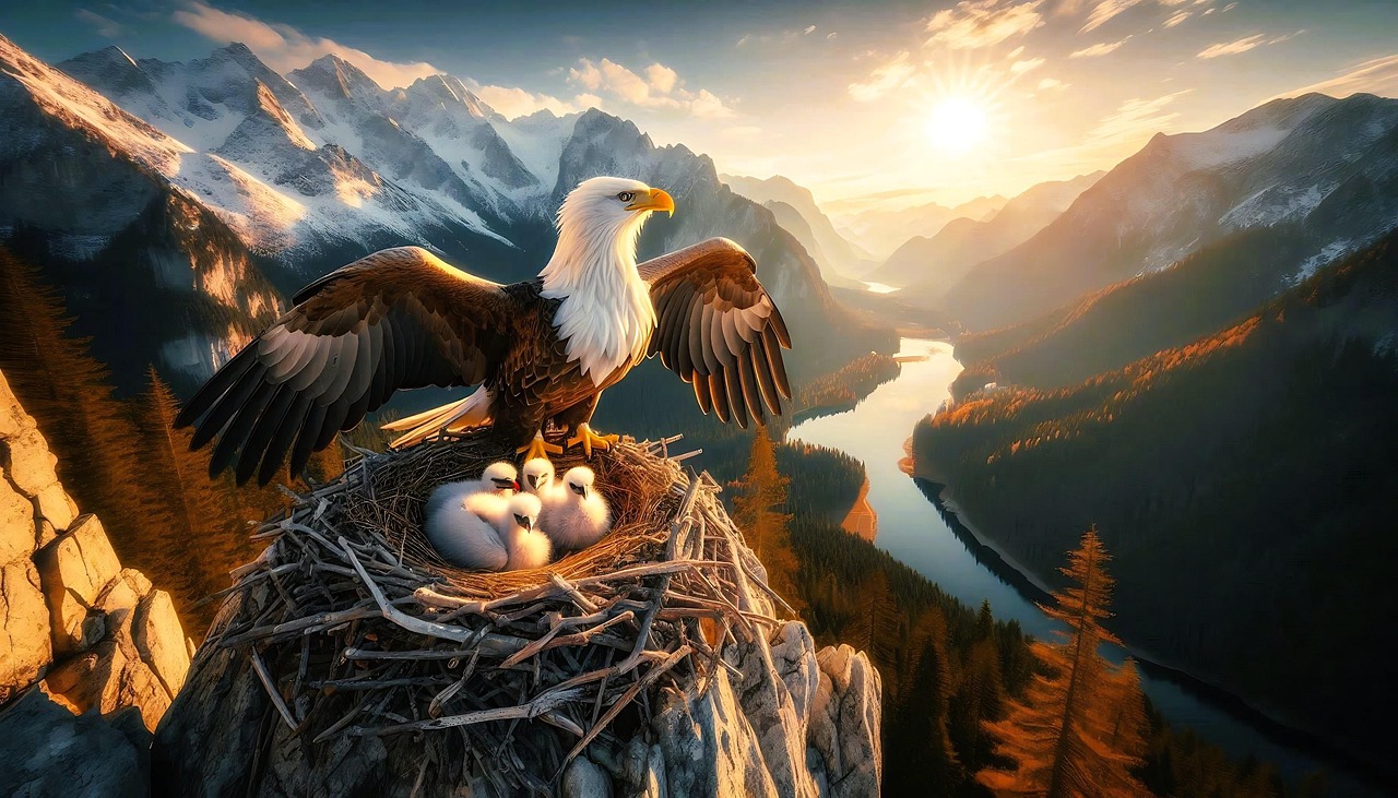 Download Ai Generated, Eagle, Nest. Royalty-Free Stock Illustration ...
