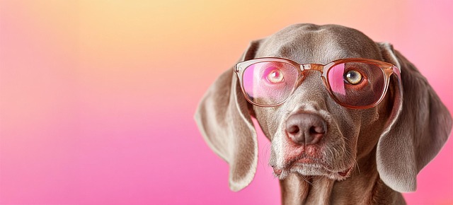 Free ai generated dog glasses illustration