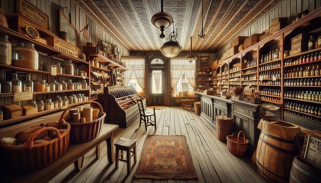 Free ai generated building 1800s illustration