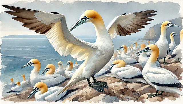 Ai Gegenereerd, Jan-Van-Genten Vogels