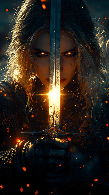 Free ai generated woman warrior illustration