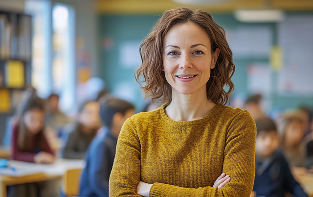 Free ai generated teacher classroom illustration